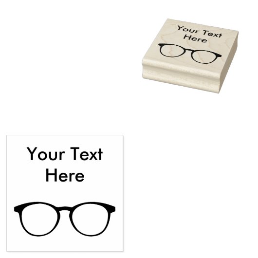 Eyeglasses Simple Business Rubber Briefmarke Gummistempel (Stempel)