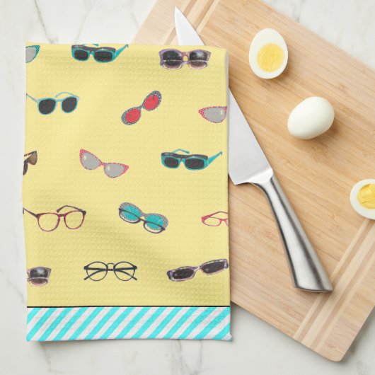 Eyeglasses Sonnenbrille Muster Geschirrtuch (Viertel Falte)