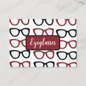 Eyeglasses Spectacles Specs Glasses Optometrist Visitenkarte (Vorderseite)