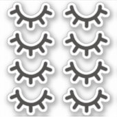 Eyelasenkleber Aufkleber (Vorderseite)