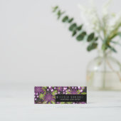 Eyelash Artist Extensions Makeup Artist Tropical Mini Visitenkarte (Stehend Vorderseite)