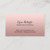 Eyelash & Brow Makeup Rose Goldene Fossilien Visitenkarte (Rückseite)