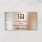 Eyelash Brow Microblade. QR-CODE-Logo-Rose Smoky Visitenkarte (Rückseite)
