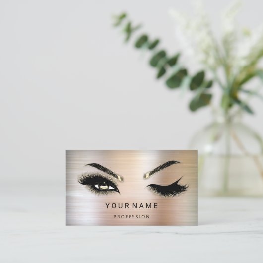 Eyelash Brow Microblade. QR-CODE-Logo-Rose Smoky Visitenkarte (Stehend Vorderseite)
