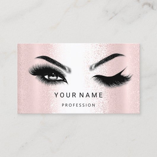 Eyelash Brow Microblade. QR CODE-Logo Silver Grau Visitenkarte (Vorderseite)