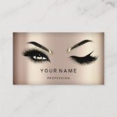 Eyelash Brows Microblade Hair QRCODE Logo-Rose Visitenkarte (Vorderseite)