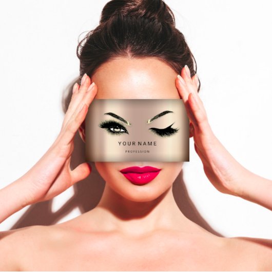 Eyelash Brows Microblade Hair QRCODE Logo-Rose Visitenkarte