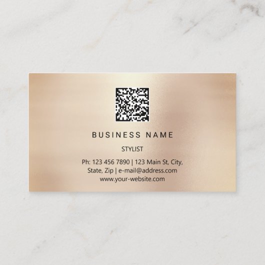 Eyelash Brows Microblade. QR-CODE-Logo-Blende Visitenkarte (Rückseite)