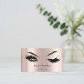 Eyelash Brows Microblade. QR CODE Logo Confetti Visitenkarte (Stehend Vorderseite)