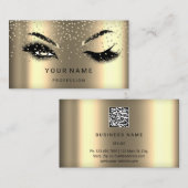 Eyelash Brows Microblade. QR-CODE-Logo-Imitate Gol Visitenkarte (Vorne/Hinten)