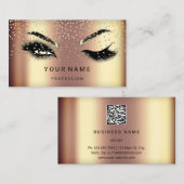 Eyelash Brows Microblade. QR-CODE-Logo-Imitate Gol Visitenkarte (Vorne/Hinten)