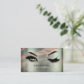 Eyelash Brows Microblade. QR-CODE-Logo-Marmor Aqua Visitenkarte (Stehend Vorderseite)