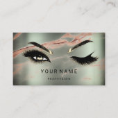 Eyelash Brows Microblade. QR-CODE-Logo-Marmor Aqua Visitenkarte (Vorderseite)
