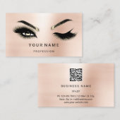 Eyelash Brows Microblade. QR-CODE-Logo-Rose Visitenkarte (Vorne/Hinten)