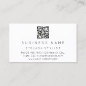 Eyelash Brows Microblade QRCODE Gold White Visitenkarte (Rückseite)