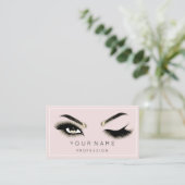 Eyelash Brows Microblade QRCODE Pink Gerahmt Visitenkarte (Stehend Vorderseite)