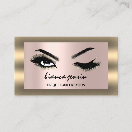 Eyelash Brows Microblading QRCODE Logo Gerahmte Ro Visitenkarte (Vorderseite)