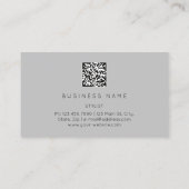 Eyelash Brows Microblading QRCODE Logo Gold Grau Visitenkarte (Rückseite)