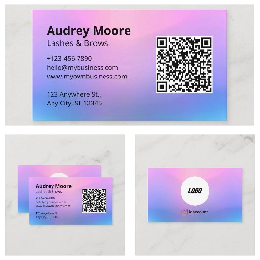 Eyelash Cards-Vorlagen Visitenkarte