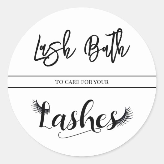 Eyelash Cleanser Lashes Lashes Lash Extensions Bat Runder Aufkleber (Vorderseite)