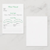 Eyelash-Client-Record Form Business Card Visitenkarte (Vorne/Hinten)