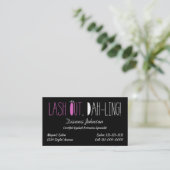 "Eyelash Divas" Lash Out, Dah-ling! Visitenkarte (Stehend Vorderseite)