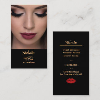 Eyelash erweitert Permanent Makeup Business Cards Visitenkarte