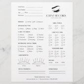 Eyelash-Erweiterung Einwilligungsformulare // Clie Flyer (Vorne)