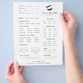 Eyelash-Erweiterung Einwilligungsformulare // Clie Flyer (Hand)