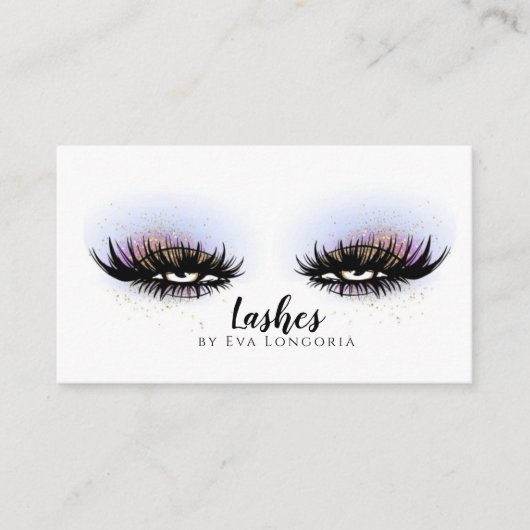 Eyelash-Erweiterung / Lash-Maker Visitenkarte (Vorderseite)