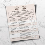 Eyelash Erweiterungen Liability Waiver Beige Salon Flyer<br><div class="desc">Eyelash Extension Liability Waiver & Release Form Beige Flyers.</div>