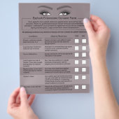 Eyelash Erweiterungen Liability Waiver Lash Salon Flyer (Hand)