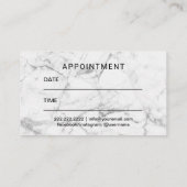 Eyelash Erweiterungen Makeup Artist Rose Gold Marm Terminkarte (Rückseite)