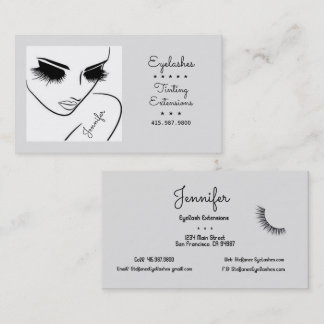 Eyelash-Erweiterungen/Tinting-Silhouette Zeichnend Visitenkarte