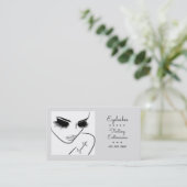 Eyelash-Erweiterungen/Tinting-Silhouette Zeichnend Visitenkarte (Stehend Vorderseite)