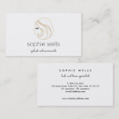 EyeLash-Erweiterungen und False Eyelashes Weiß Visitenkarte (Vorne/Hinten)