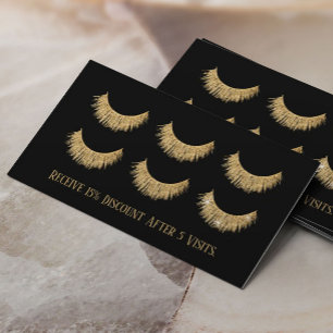 Eyelash-Erweiterungs-Peitschen-Bar-Schwarzes u. Treuekarte