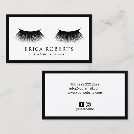 Eyelash-Erweiterungs-Peitschen-Make-upkünstler Visitenkarte (Vorne/Hinten)