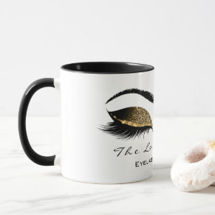 Eyelash-Erweiterungs-Schönheits-Make-upgoldGlitze Tasse