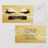 Eyelash-Erweiterungs-schwarzes Visitenkarte (Vorne/Hinten)