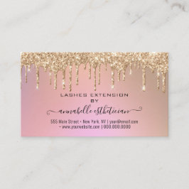 Eyelash Extension Aftercare Glitzer B Visitenkarte