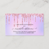 Eyelash Extension Aftercare Glitzer B Visitenkarte (Vorderseite)