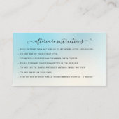 Eyelash Extension Aftercare Glitzer B Visitenkarte (Rückseite)