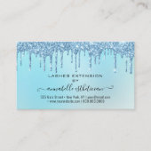 Eyelash Extension Aftercare Glitzer B Visitenkarte (Vorderseite)