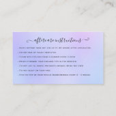 Eyelash Extension Aftercare Glitzer Bu Visitenkarte (Rückseite)