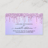 Eyelash Extension Aftercare Glitzer Bu Visitenkarte (Vorderseite)