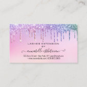Eyelash Extension Aftercare Glitzer Bu Visitenkarte (Vorderseite)