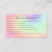 Eyelash Extension Aftercare Glitzer Bu Visitenkarte (Rückseite)