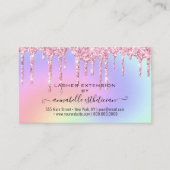 Eyelash Extension Aftercare Glitzer Bu Visitenkarte (Vorderseite)
