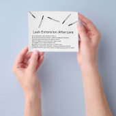 Eyelash Extension Aftercare Hand gezeichnet Minima Flyer (Gruppe)